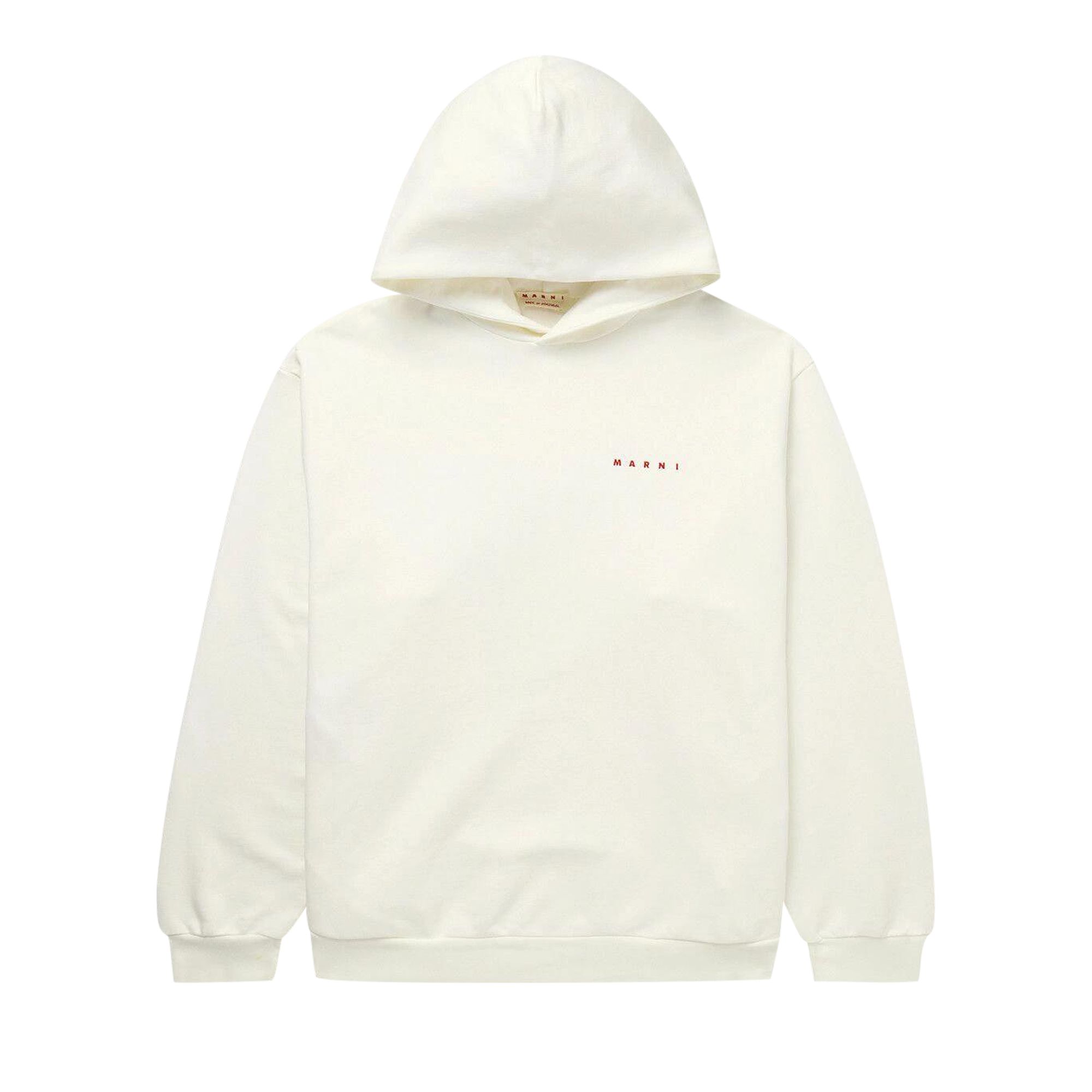 Marni Wrinkled Logo Hoodie 'White' | Men's Size 50