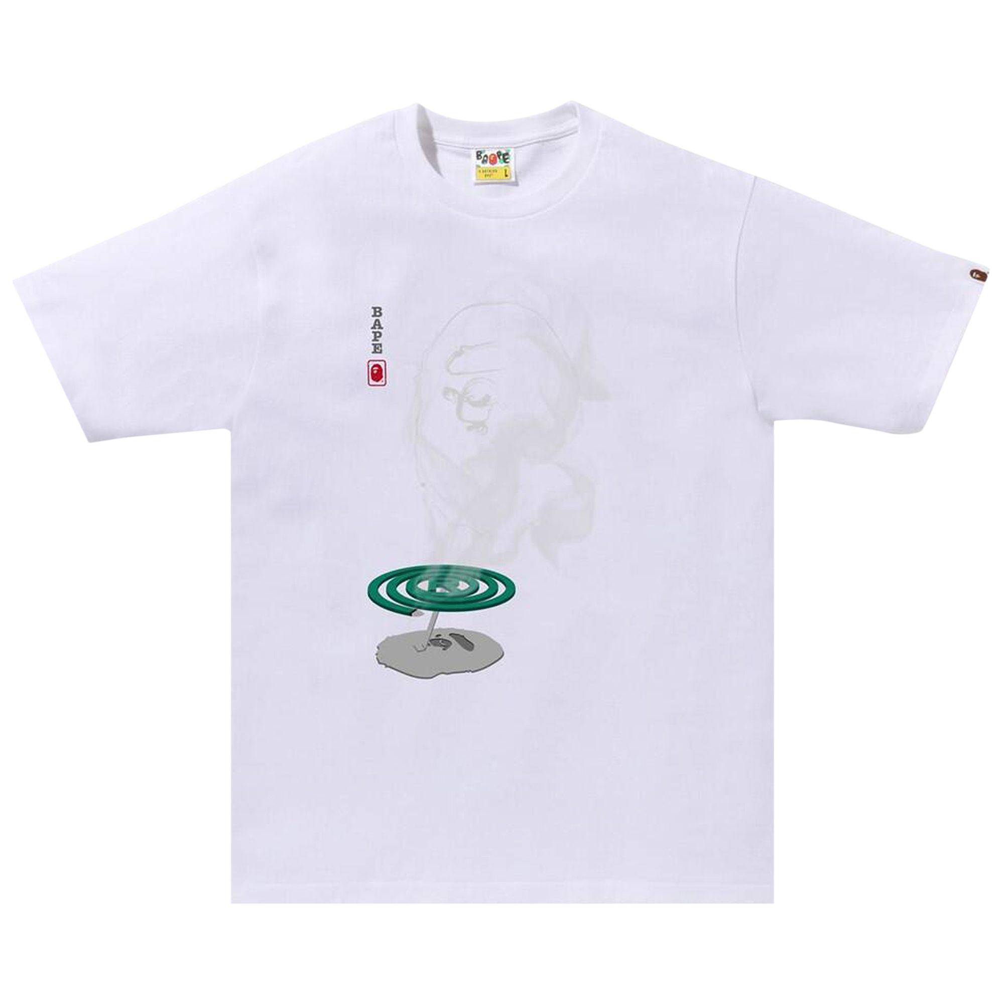Pre-owned Bape Mosquito Coil Ape Head Tee 'white' | Men's Size Xxl
