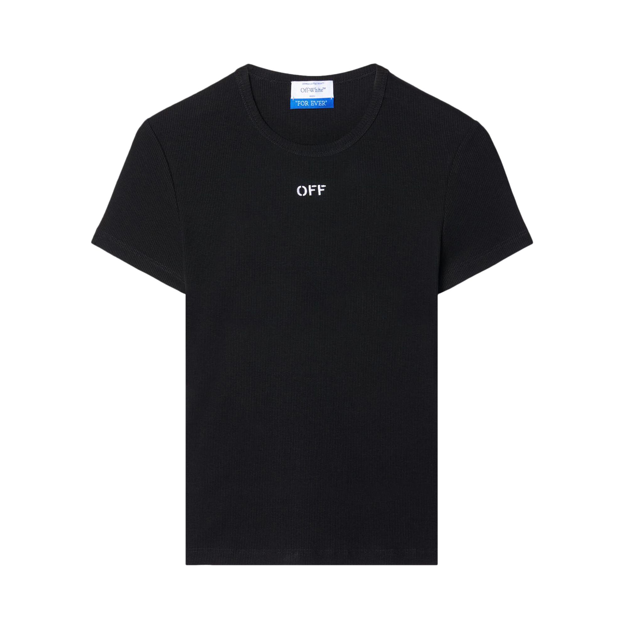 Pre-owned Off-white Off Stamp Rib Basic Tee 'black/white' | Women's Size 42