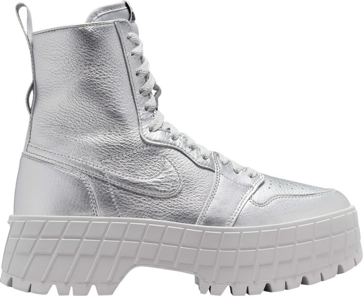 Wmns Air Jordan 1 High Brooklyn Metallic Silver