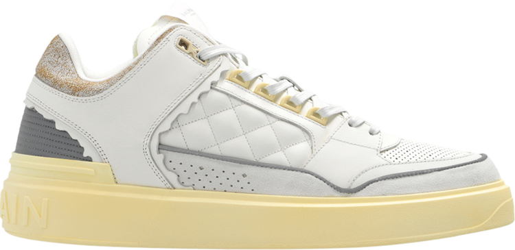 Balmain B Court Panelled Distressed   White