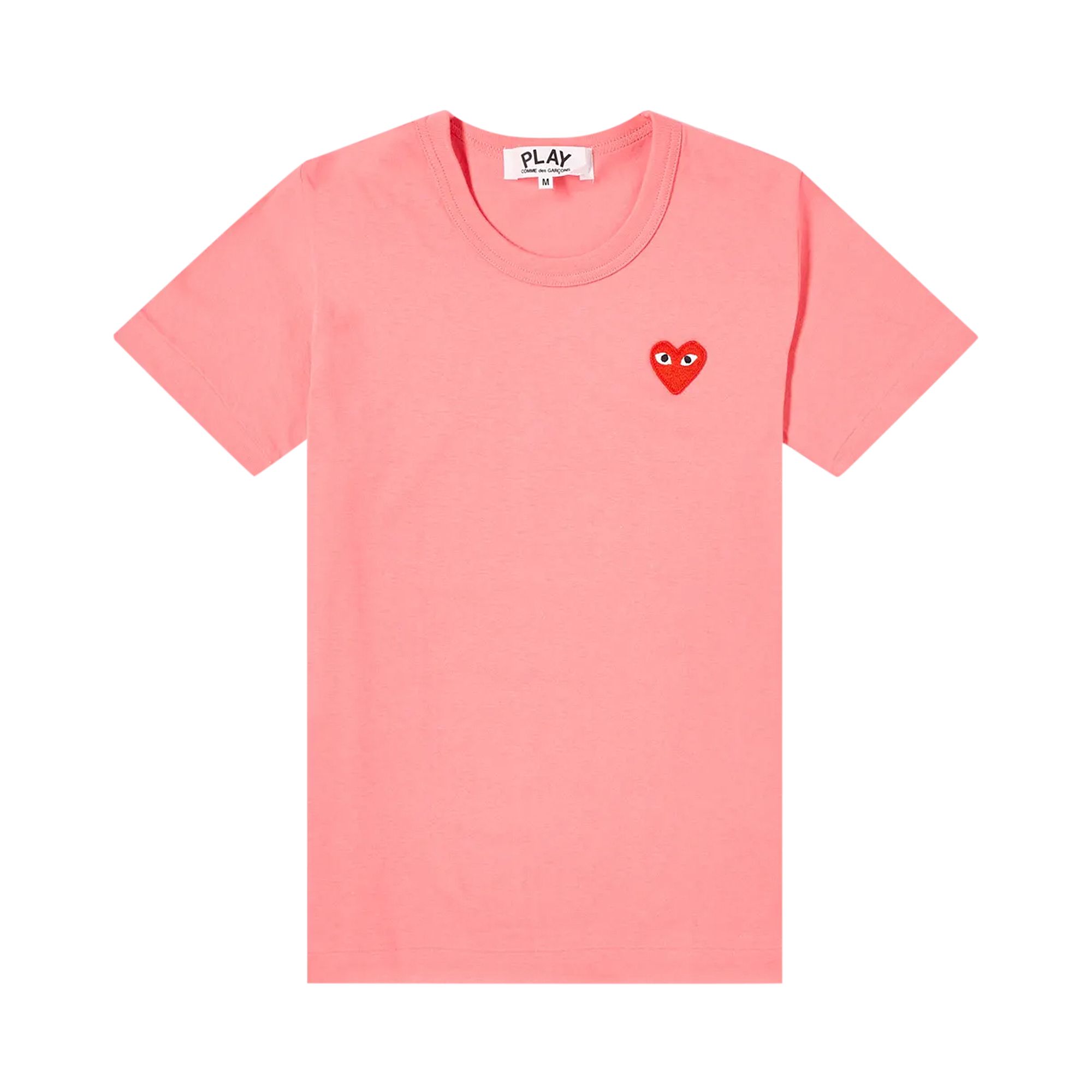Pre-owned Comme Des Garçons Play Basic Heart Logo T-shirt 'pink'