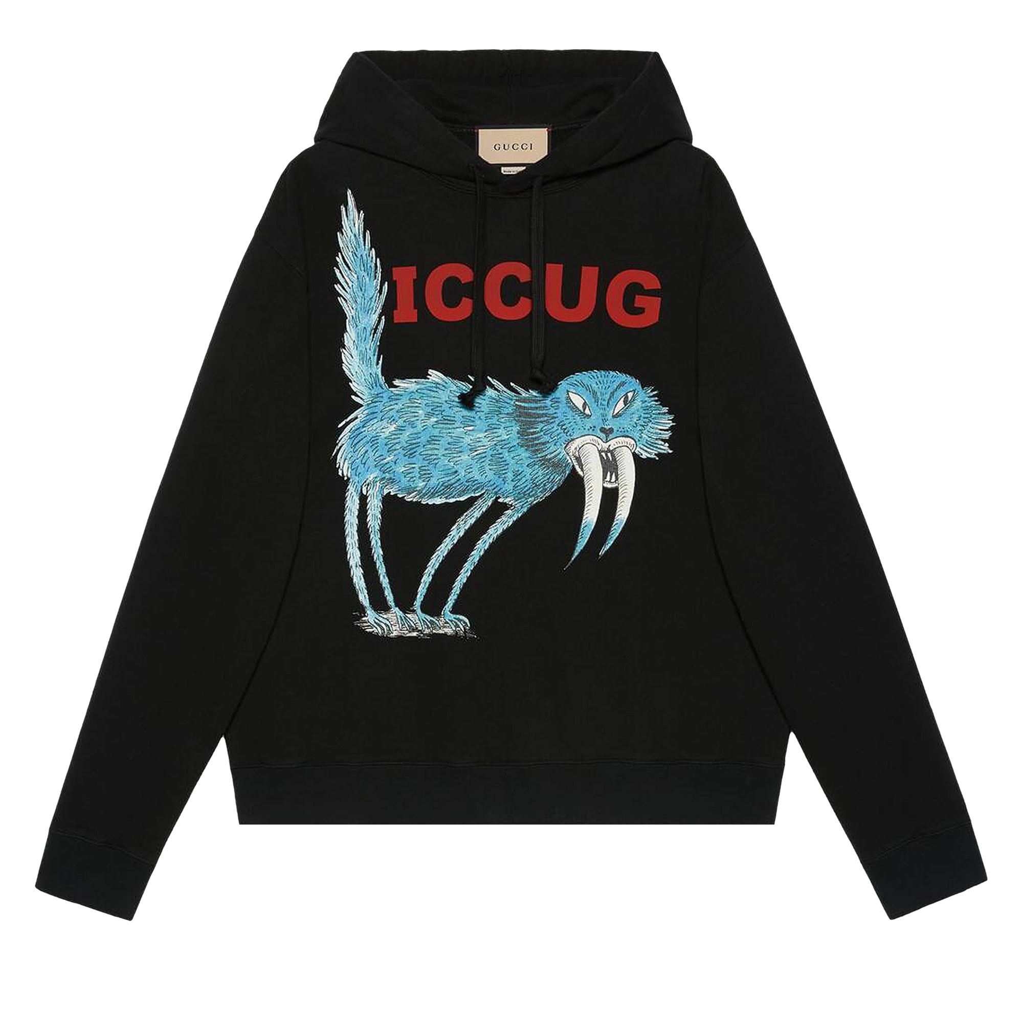 Pre-owned Gucci Sweatshirt With Iccug Animal Print By Freya Hartas 'black/multicolor' | Men's Size L