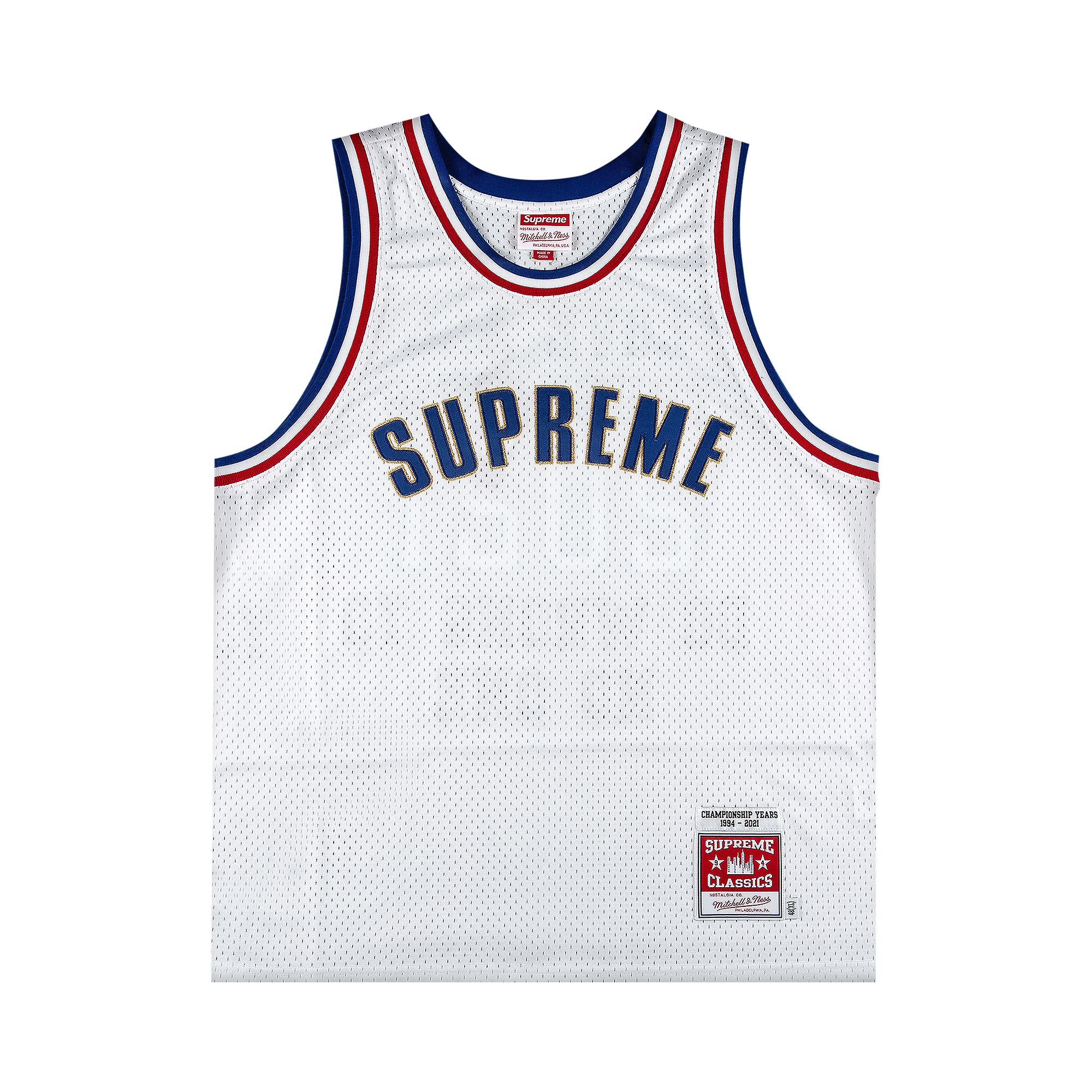 Supreme x Mitchell And Ness Basketball Jersey 'White' | Men's Size M