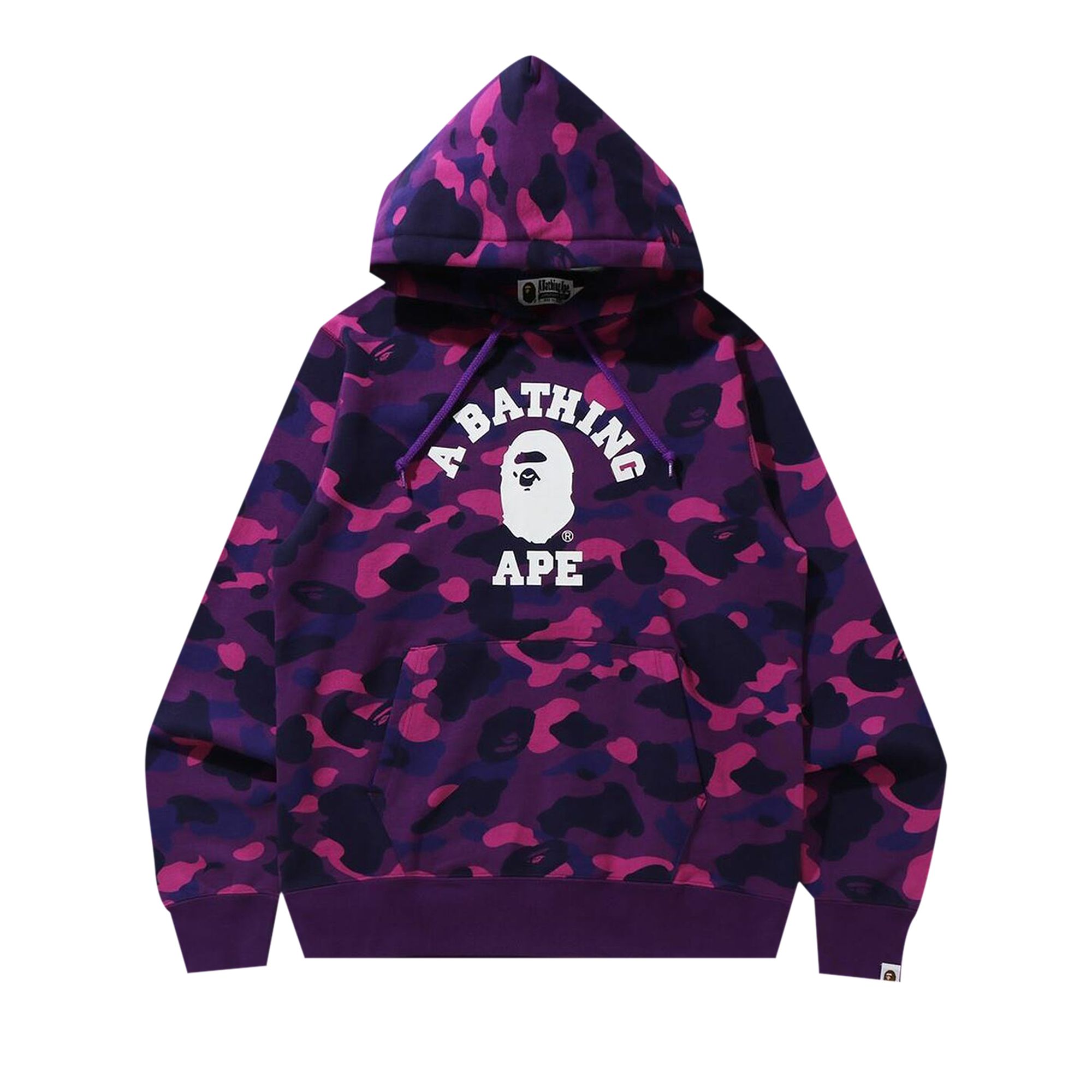 BAPE Online Exclusive Color Camo College Pullover Hoodie 'Purple' | Men's Size XL