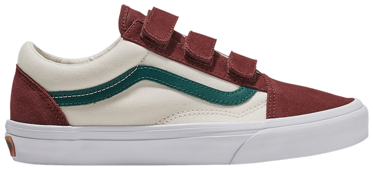 Maroon velcro vans cheap
