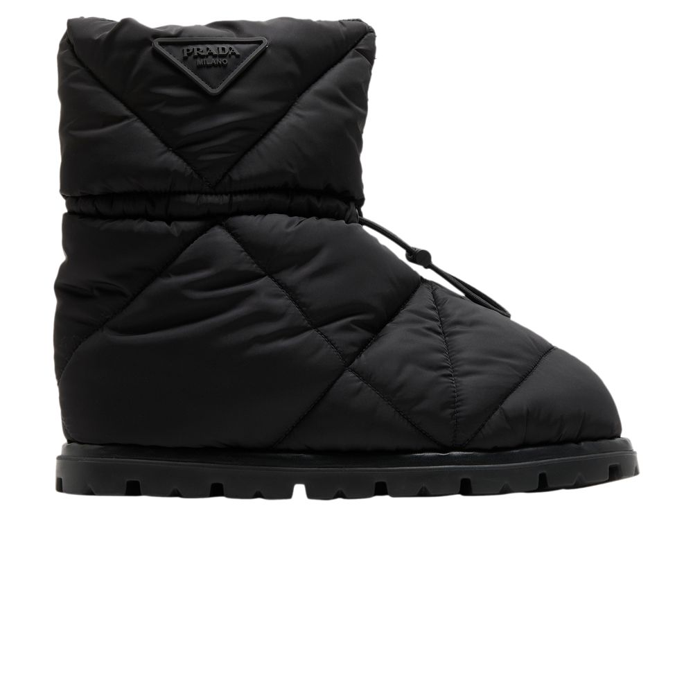 Pre-owned Prada Blow 19 Quilted Nylon Drawstring Boot 'black' | Men's Size 6