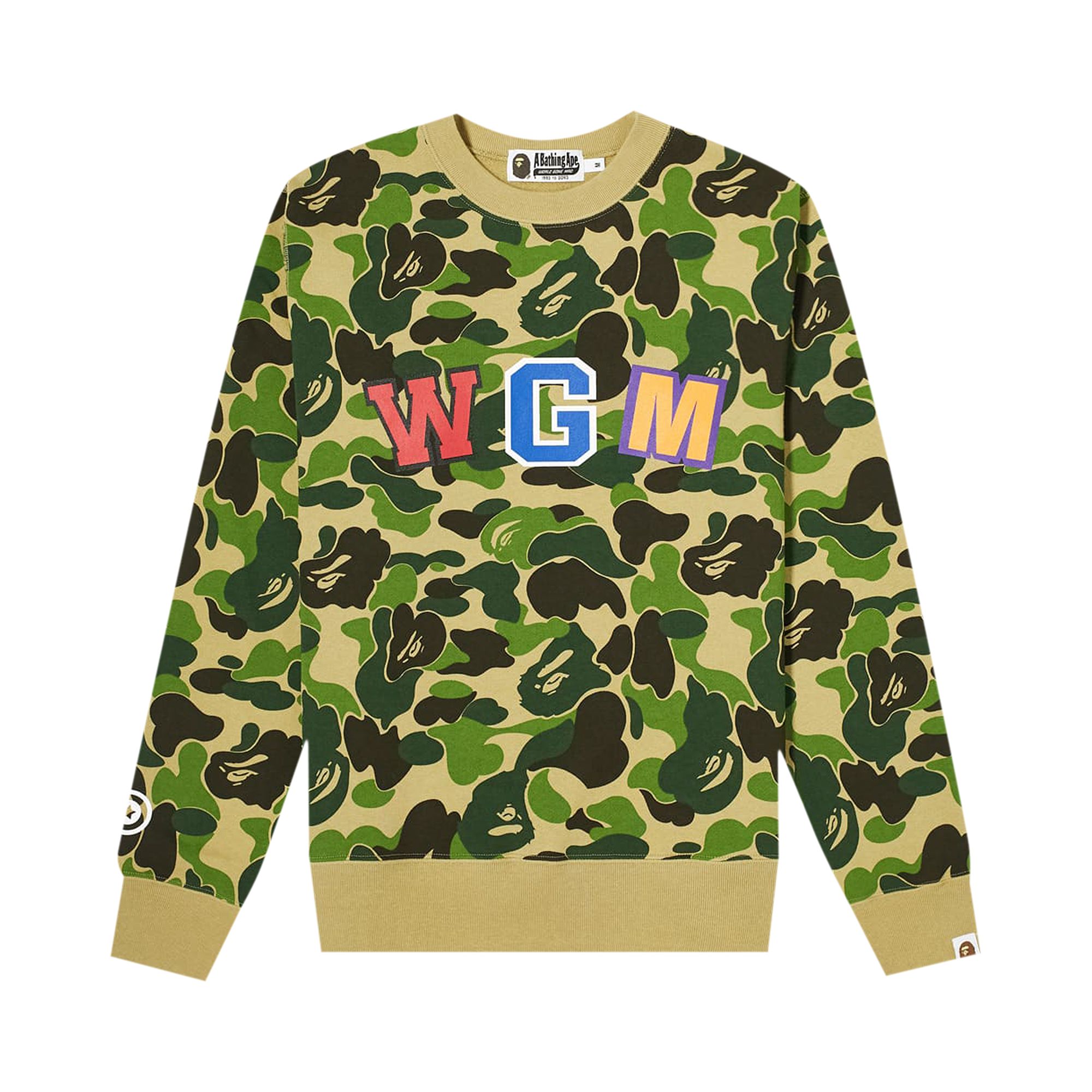 BAPE Camo Shark Crewneck 'Green' | Men's Size XL