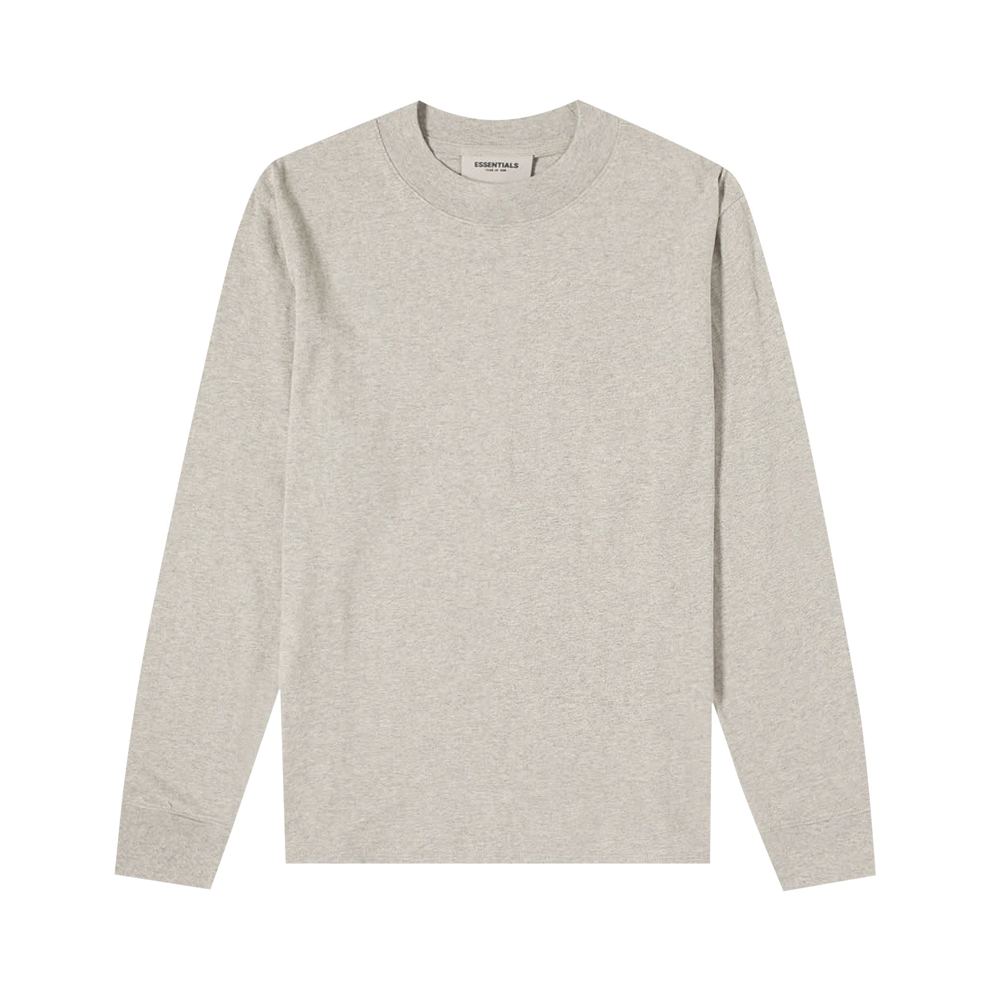 Fear of God Essentials Long-Sleeve Tee 'Heather Oatmeal' | Grey | Men's Size M