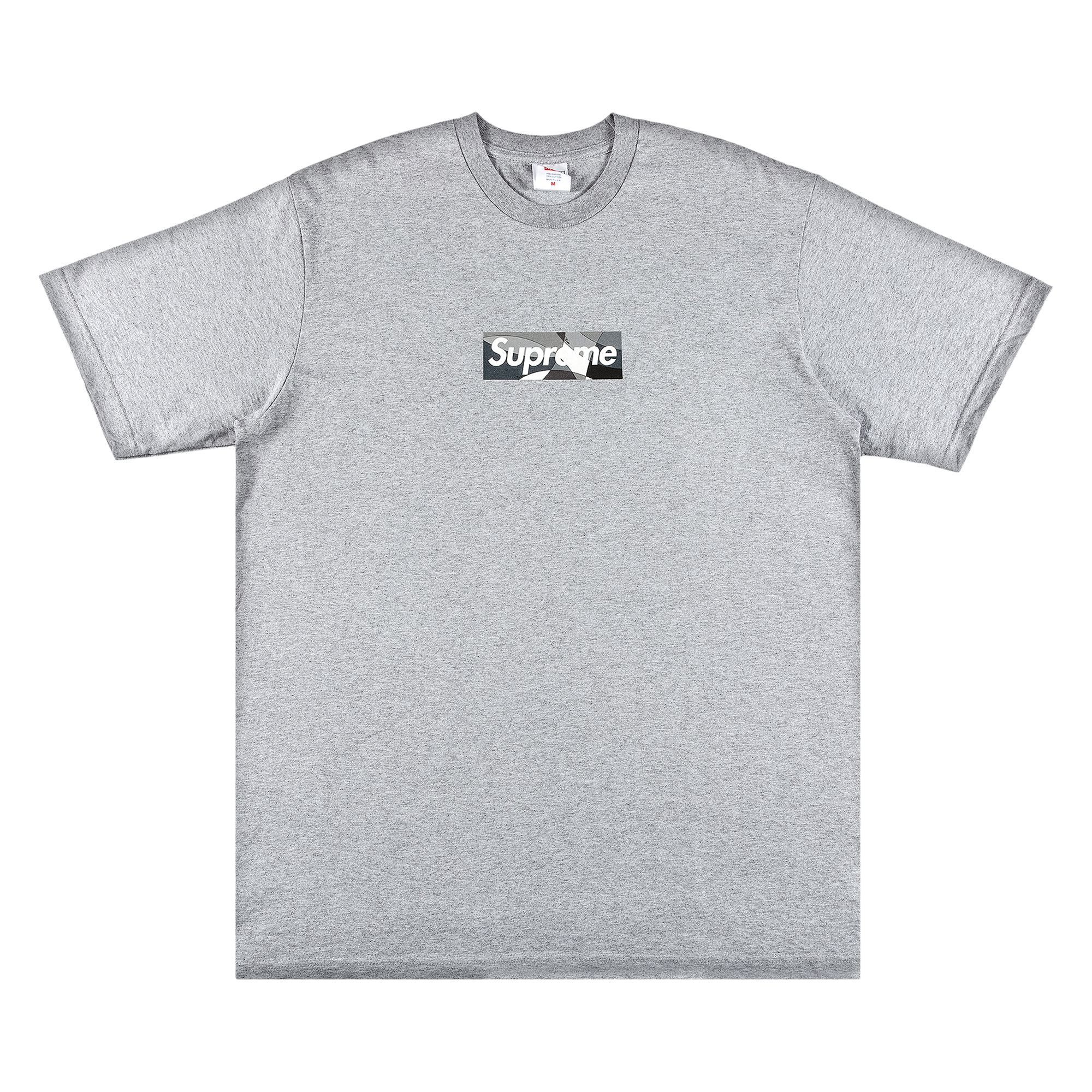 Supreme x Emilio Pucci Box Logo Tee 'Heather Grey/Black' | Men's Size XL