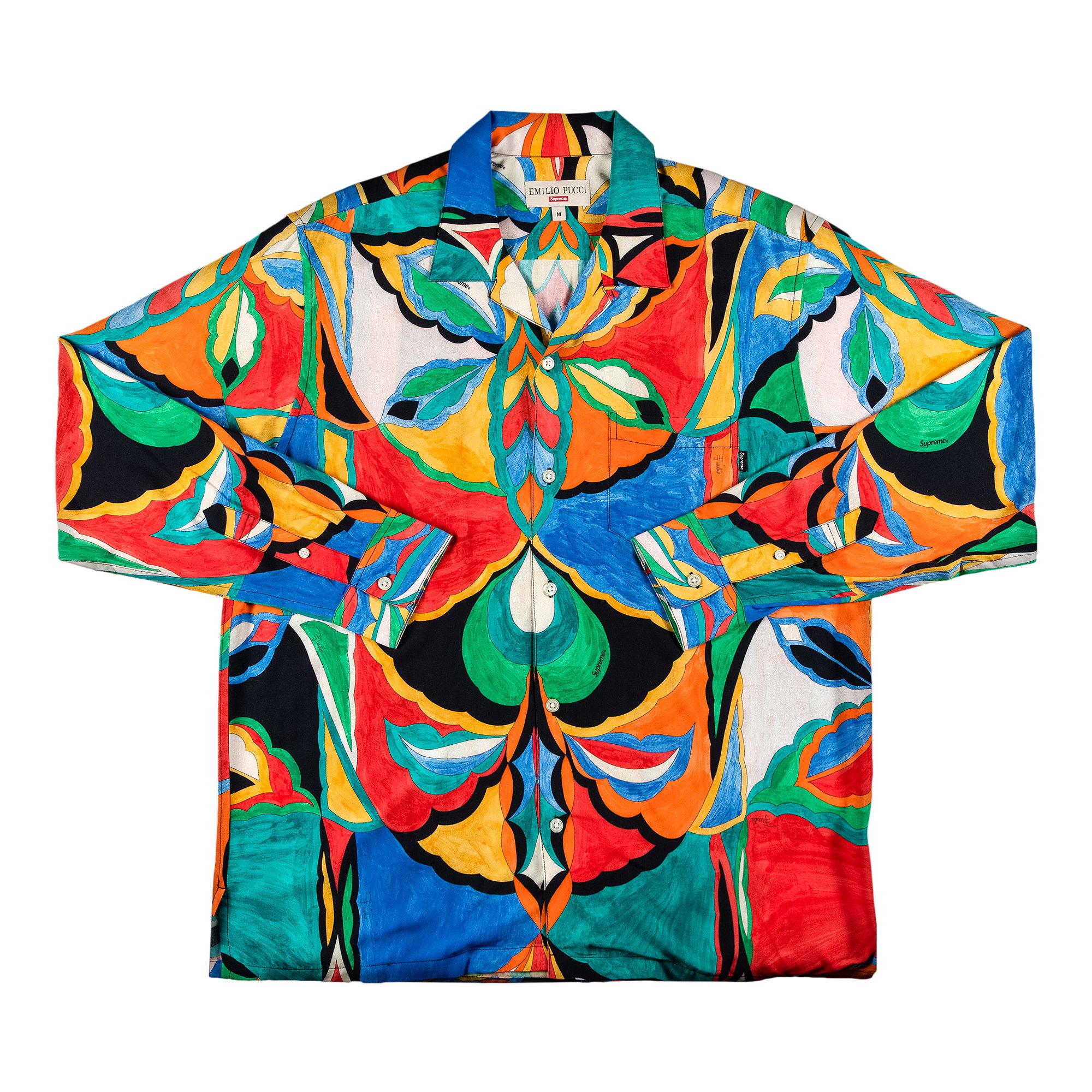 Supreme x Emilio Pucci Long-Sleeve Shirt 'Multicolor' | Multi-Color | Men's Size S