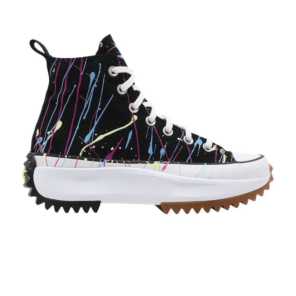 Converse Wmns Run Star Hike High 'Splatter Paint - Black' | Women's Size 5