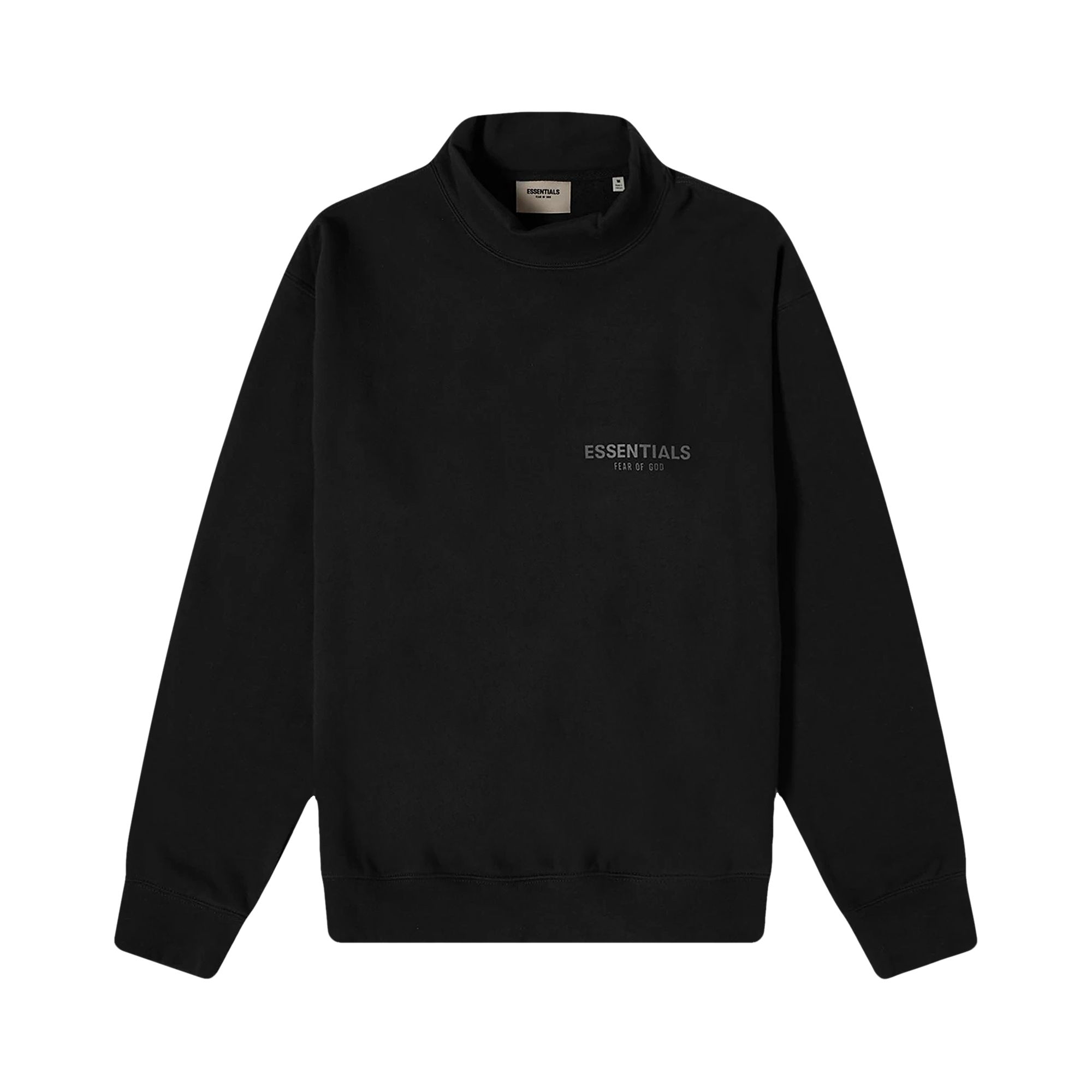 Fear of God Essentials Pull-Over Mockneck 'Black' | Men's Size XL
