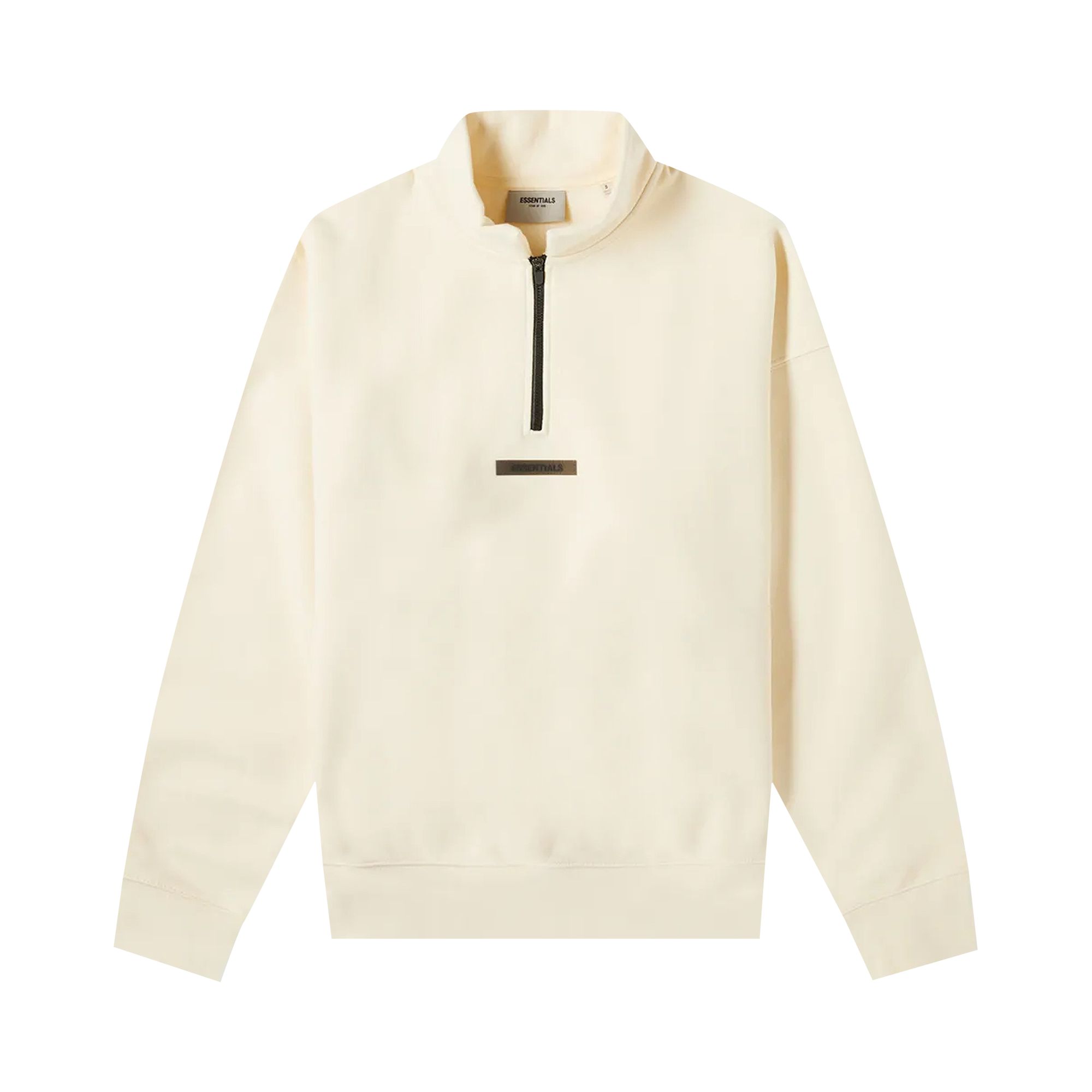 Fear of God Essentials Mockneck Half Zip 'Buttercream' | Men's Size 2XS