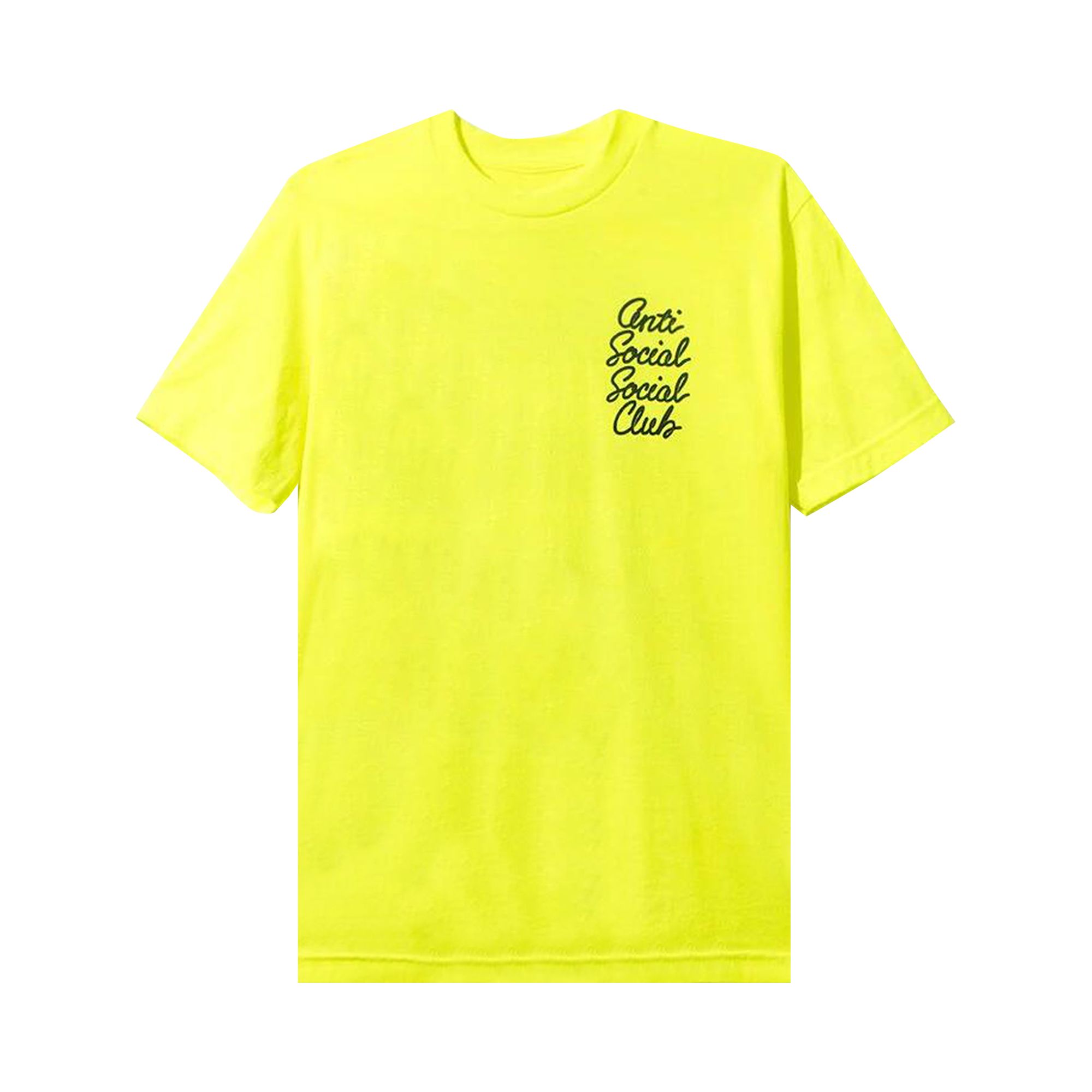 Pre-owned Anti Social Social Club Options Tee 'neon Yellow' | Men's Size S