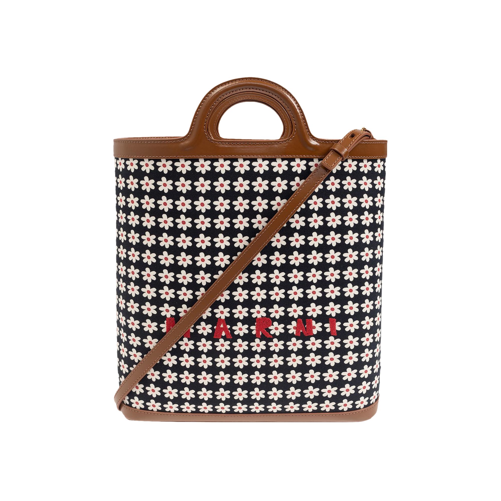 Marni Calfskin Prisma Shopping Bag 'Red/White/Black' | Multi-Color | Women's Size Onesize