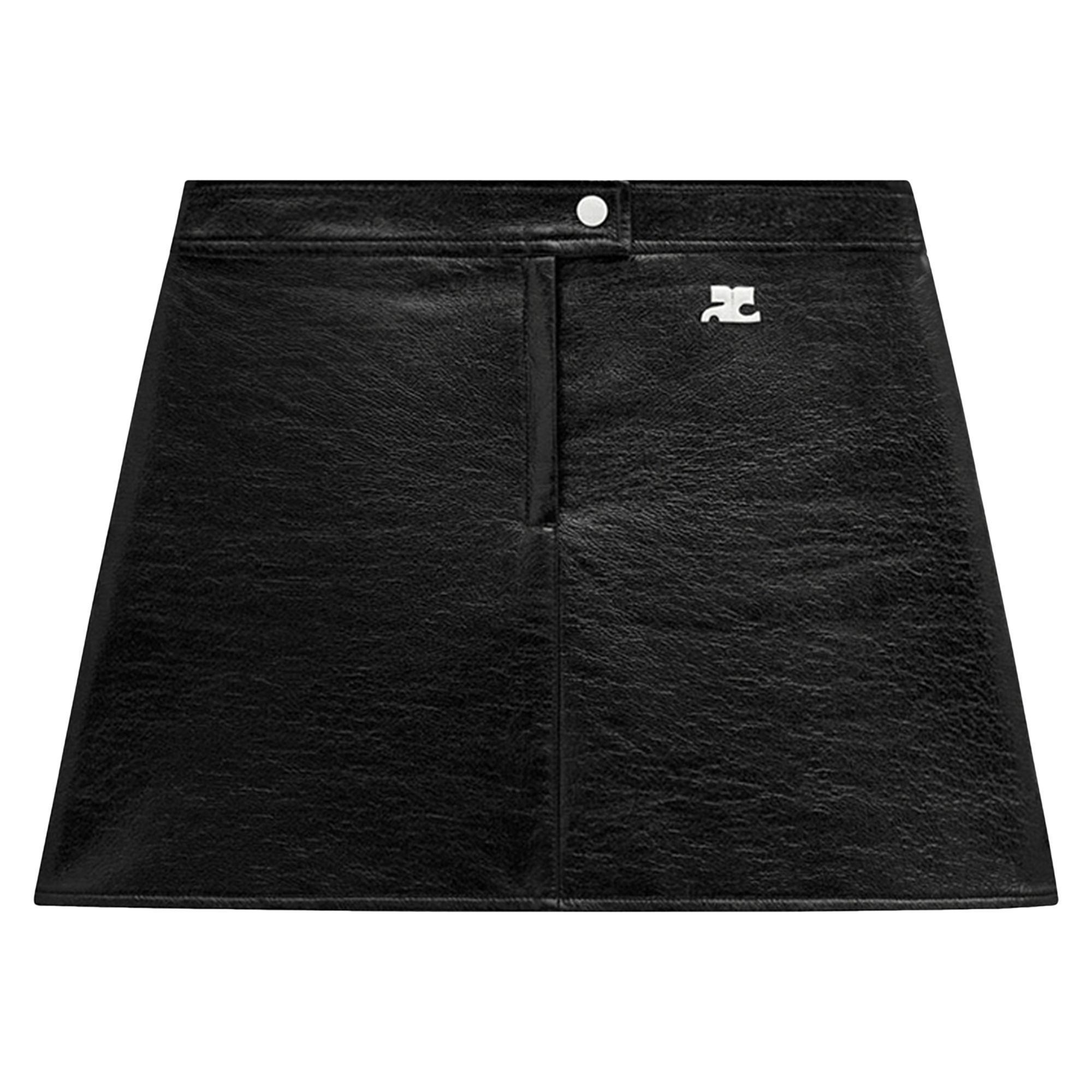 Pre-owned Courrèges Vinyl Mini Skirt 'black' | Women's Size 38
