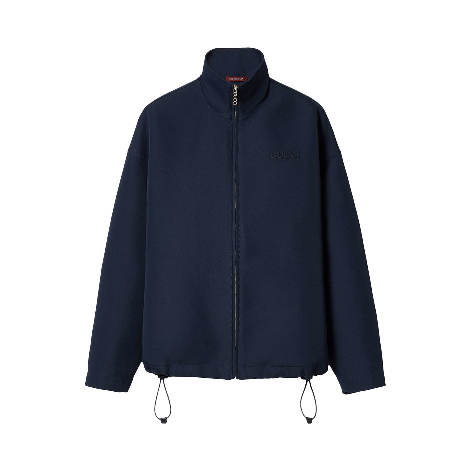 Pre-owned Gucci Acetate Gabardine Bomber Jacket 'petroleum Blue' | Women's Size 40