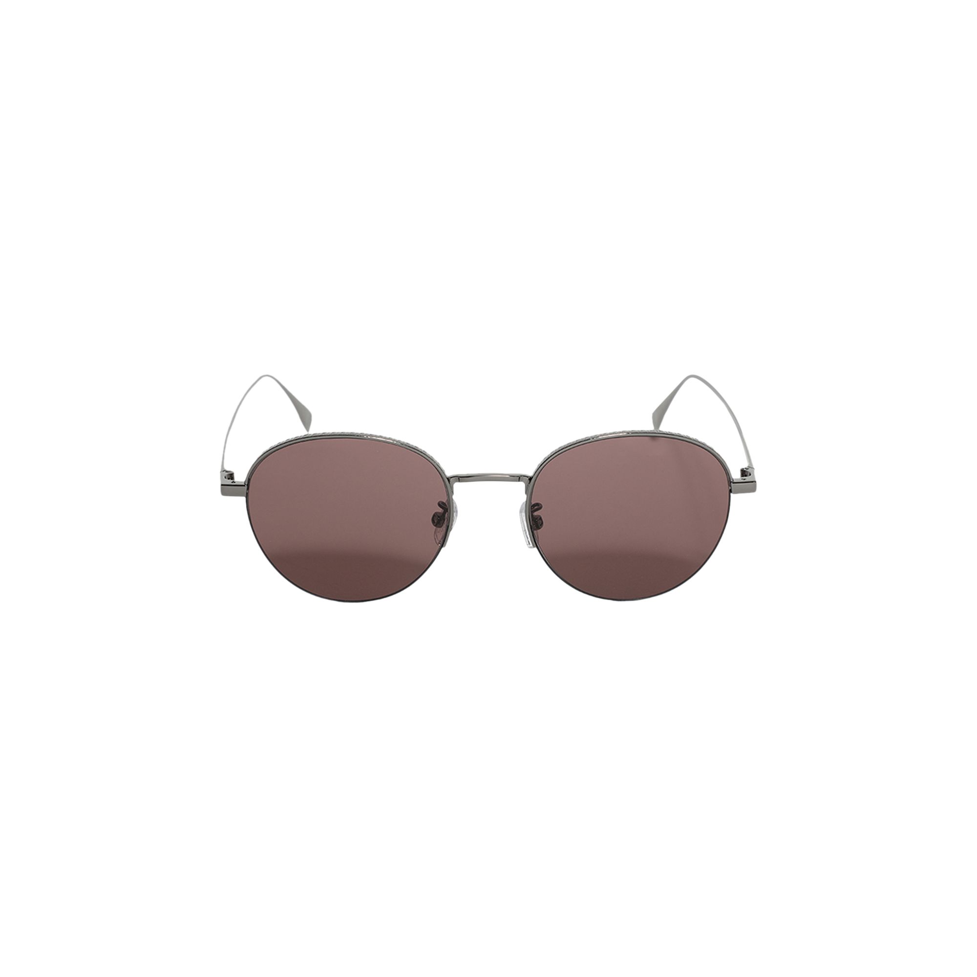 Pre-owned Fendi Travel Sunglasses 'shiny Light Ruthenium/bordeaux' | Multi-color | Men's Size Onesize