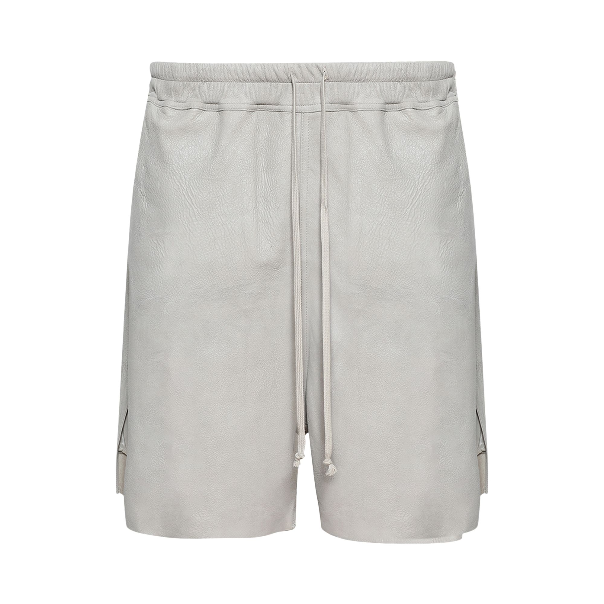 Pre-owned Rick Owens Shorts In Pelle - Boxers 'pearl' | Grey | Men's Size 52
