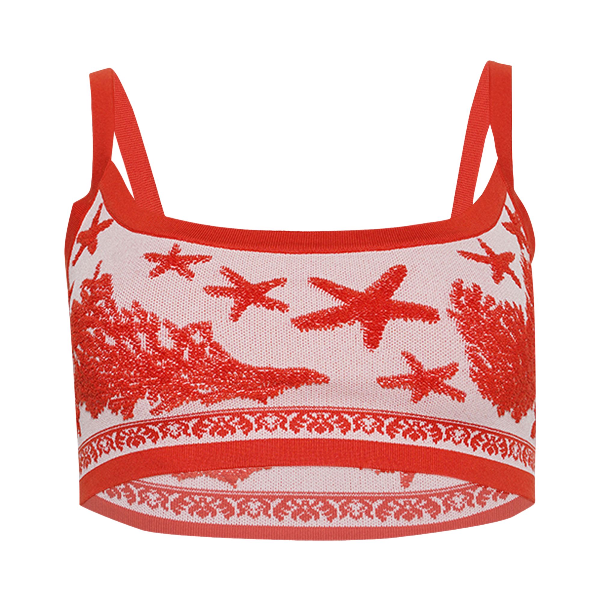 Pre-owned Versace Sea Knit Crop Top 'dusty Rose' | Multi-color | Women's Size 38