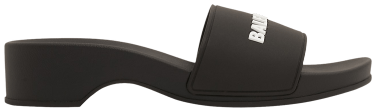 Balenciaga Wmns Pool Wedge Slide Black White