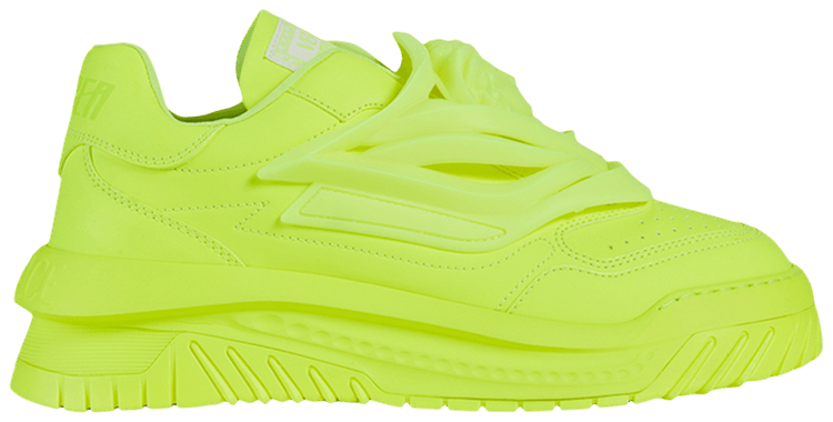 Buy Versace Odissea Caged Rubber Medusa Sneaker 'Fluo Yellow