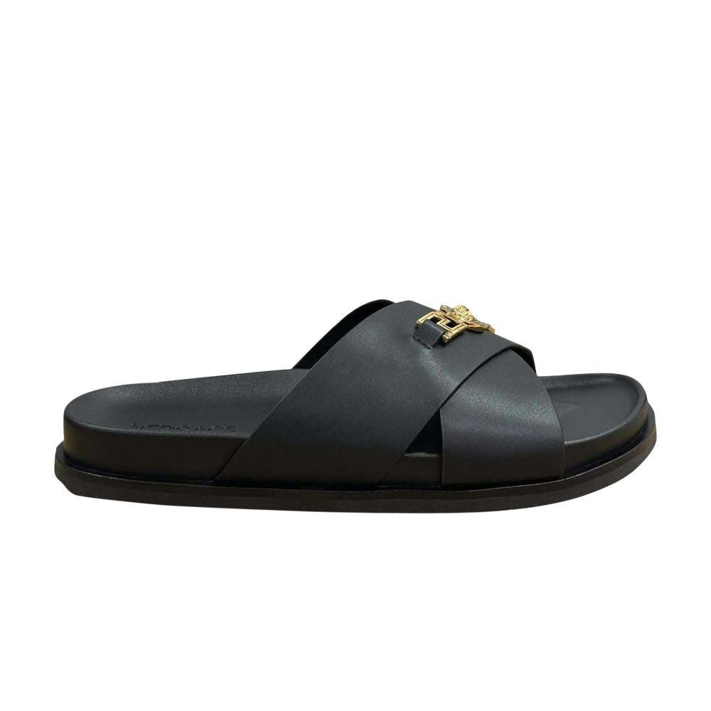 Pre-owned Versace Medusa Slide 'black' | Men's Size 41