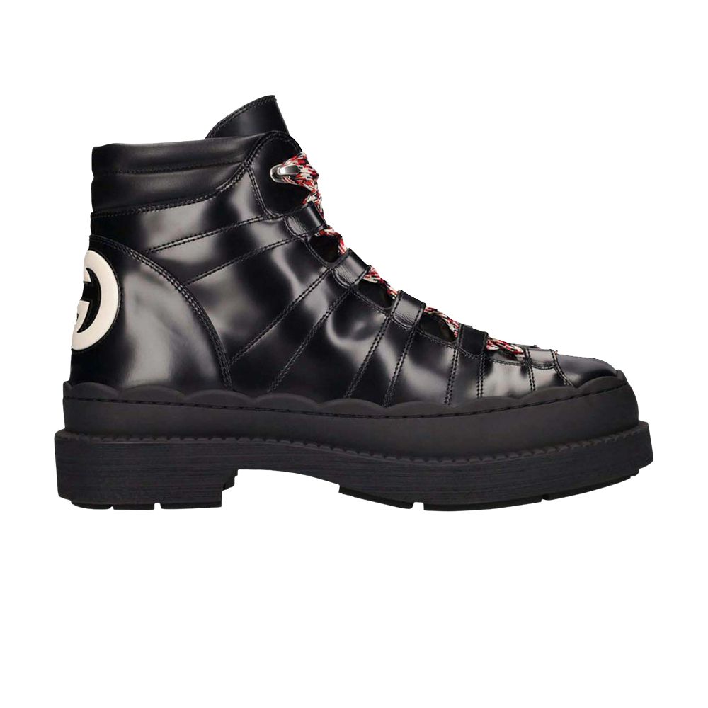 Pre-owned Gucci Ghibli Leather Trekking Boot 'black' | Men's Size 10