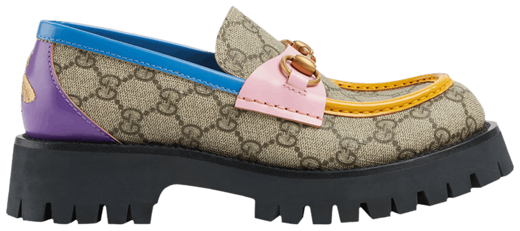 Gucci Wmns Horsebit Loafer GG Monogram   Beige Multi Color