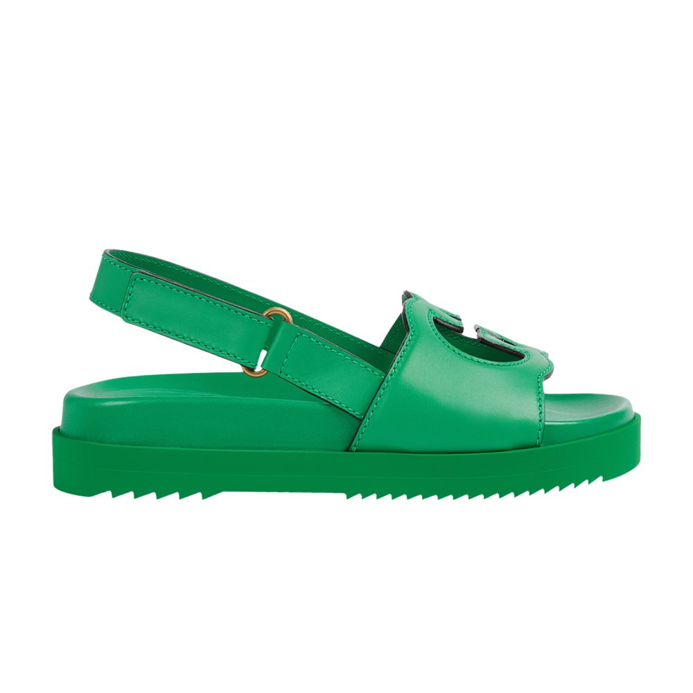 Pre-owned Gucci Wmns Sandal 'interlocking G - Green'