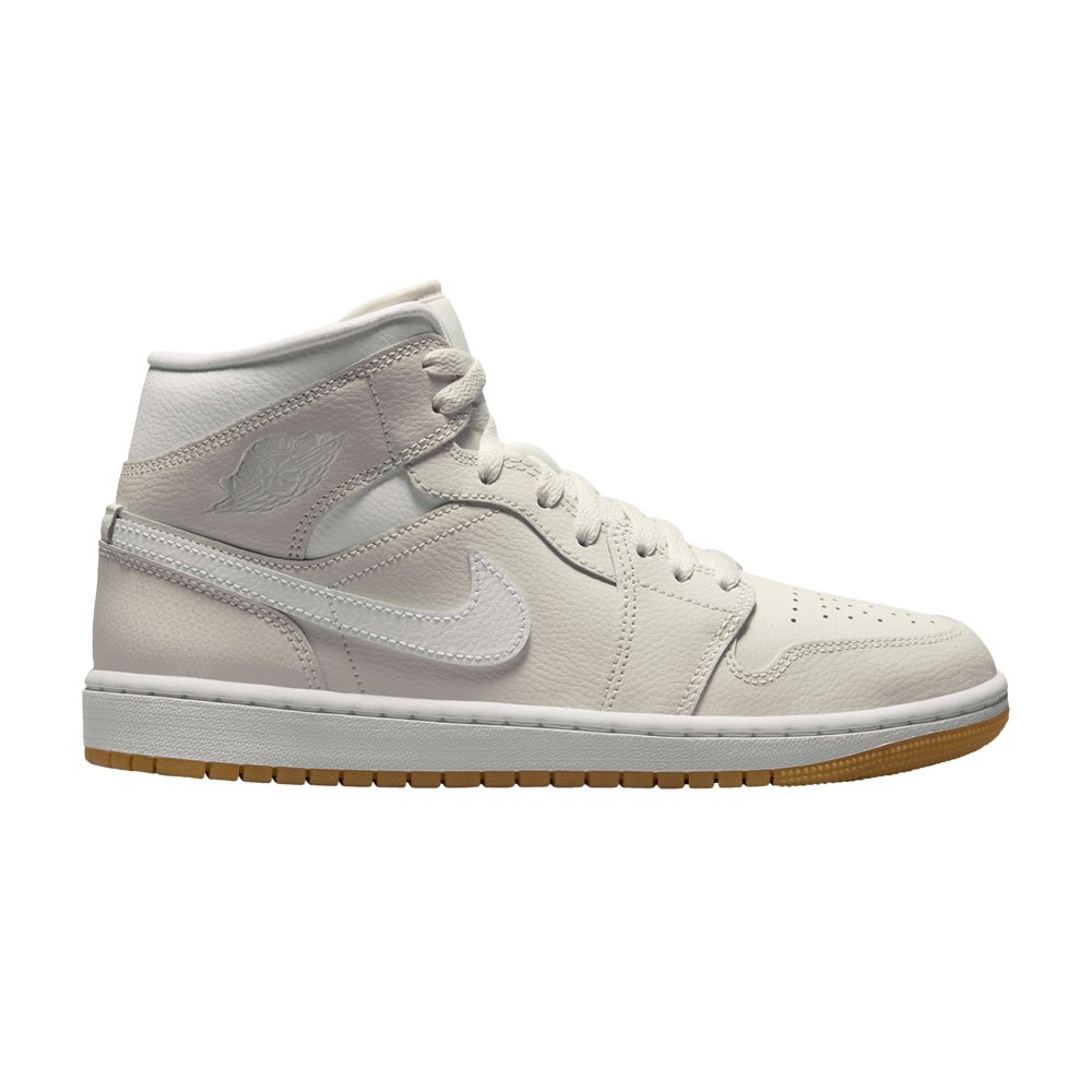 Pre-owned Air Jordan Wmns  1 Mid 'phantom Gum' In Cream