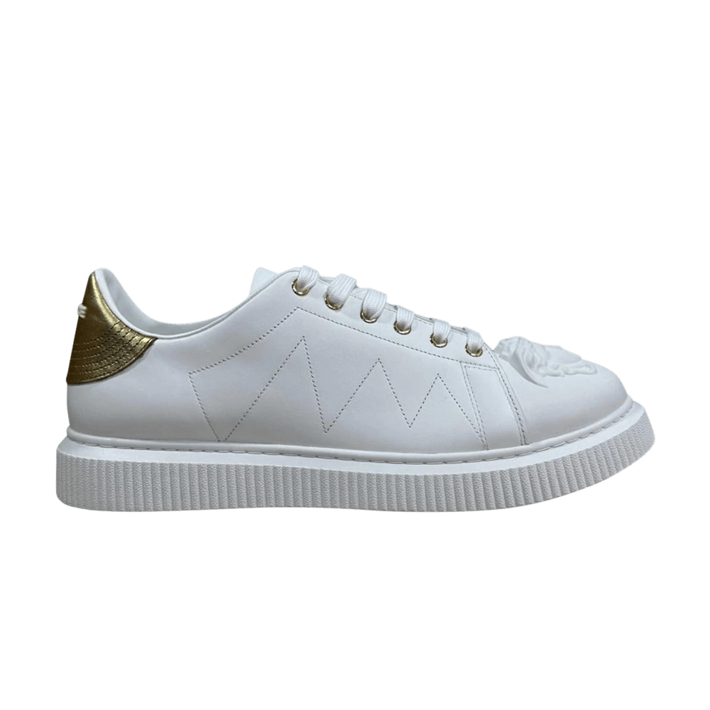 versace white and gold sneakers