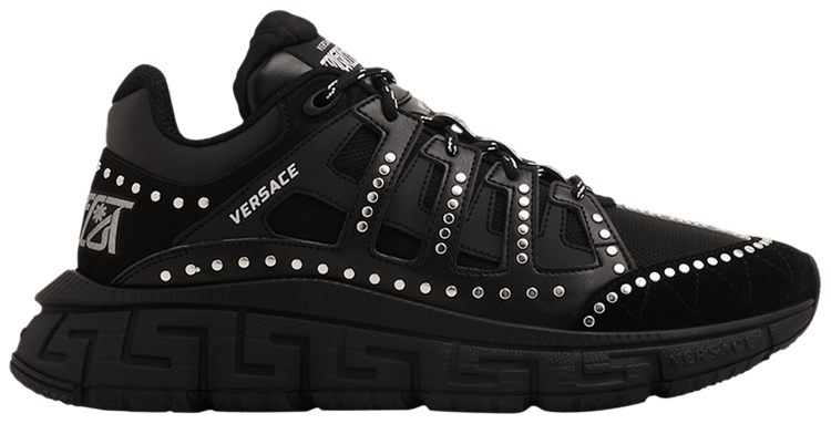 Versace Trigreca Black Silver Studs