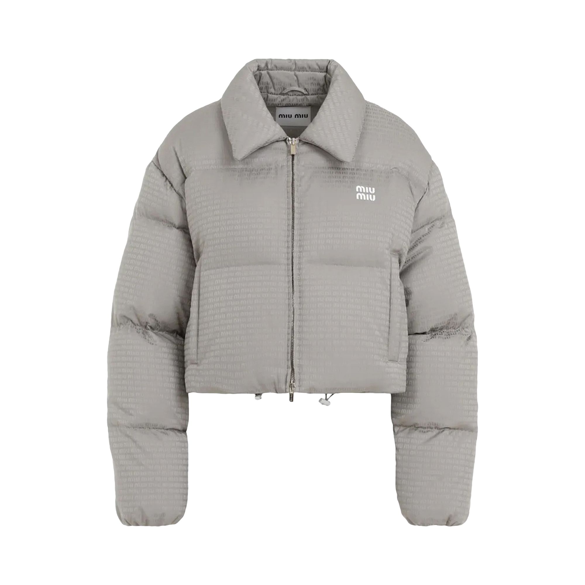 Pre-owned Miu Miu Down Jacket 'alluminio' | Grey | Women's Size 38 In Gray