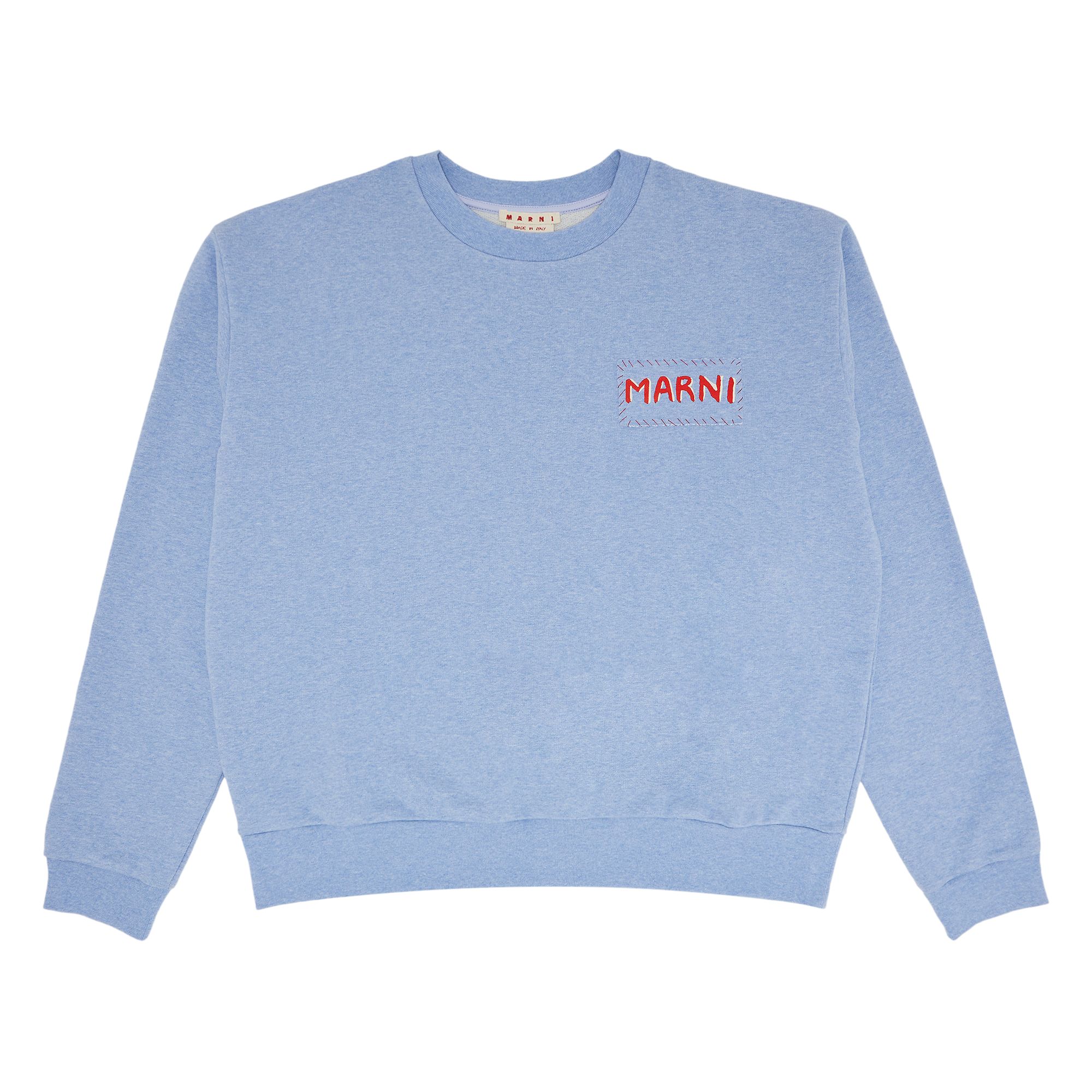 Marni Dripping Flower Loopback Jersey Sweatshirt 'Light Blue' | Men's Size 50