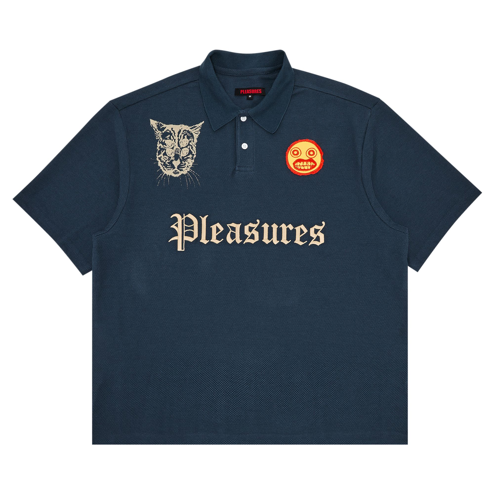 Pleasures Wyatt Boxy Polo 'Blue' | Men's Size L