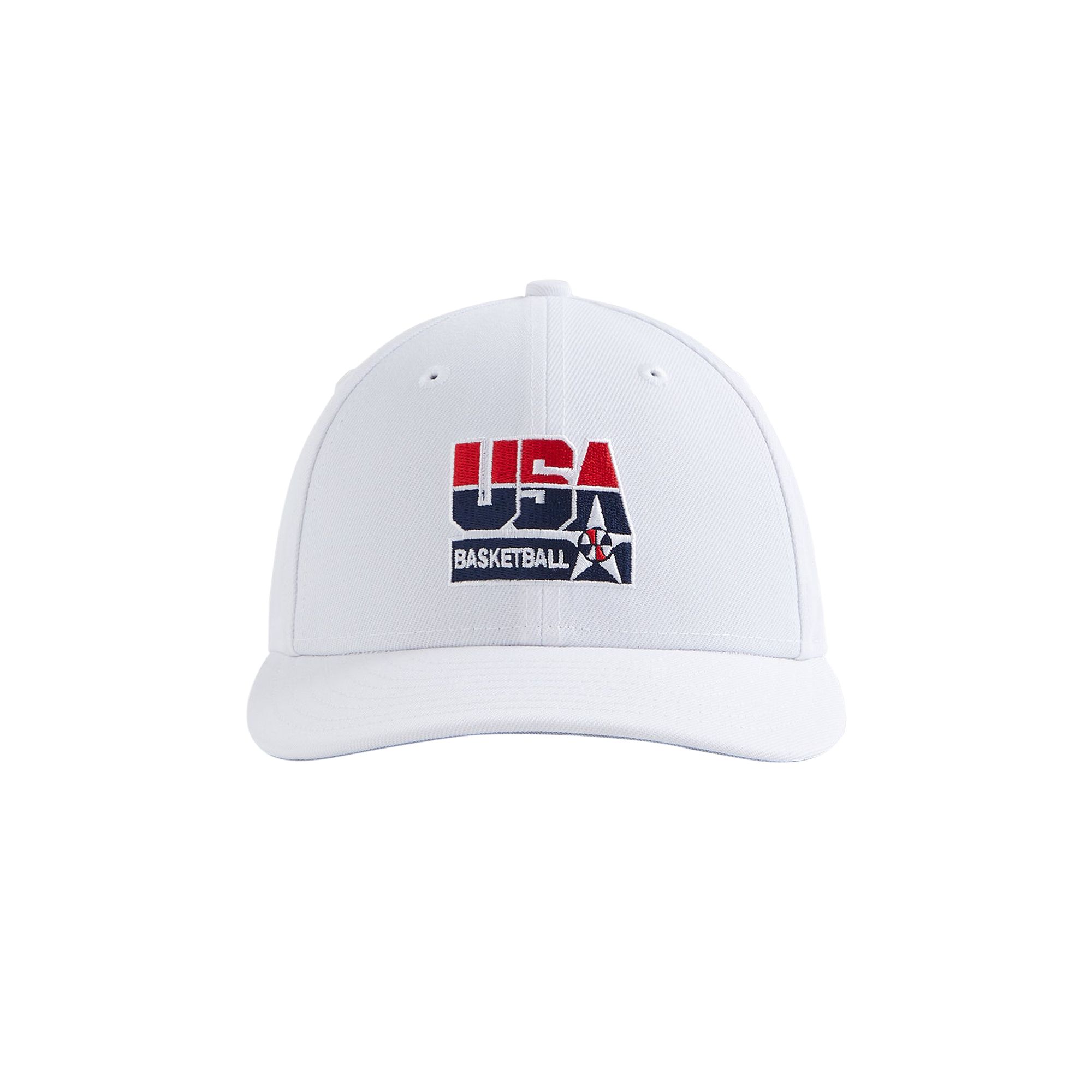 Pre-owned Kith X New Era For Usa Basketball 59fifty Low Profile Fitted Cap 'white' | Men's Size 7.75