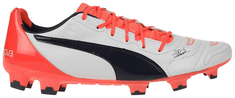 Puma evoPower 12 Leather FG White Lava Blast