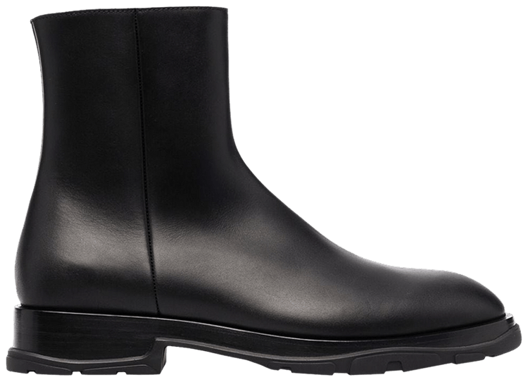 Buy Alexander McQueen Half Leather Boot 'Black' - 682816