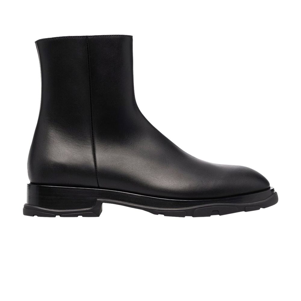 Pre-owned Alexander Mcqueen Half Leather Boot 'black' | Men's Size 41