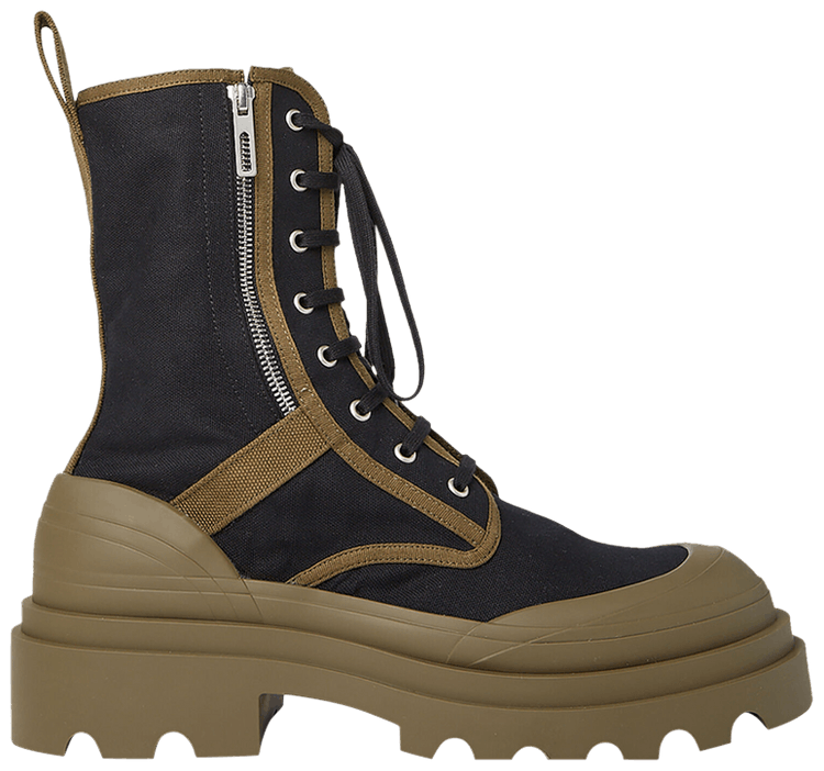 Bottega Veneta Canvas Combat Boot Black Liana