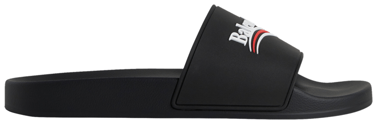 Balenciaga Pool Slide Sandal Black White Red