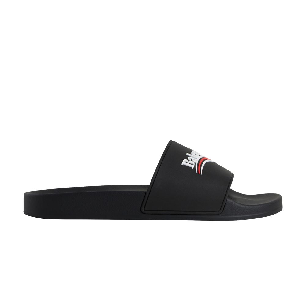Balenciaga Pool Slide Sandal 'Black White Red' | Men's Size 42