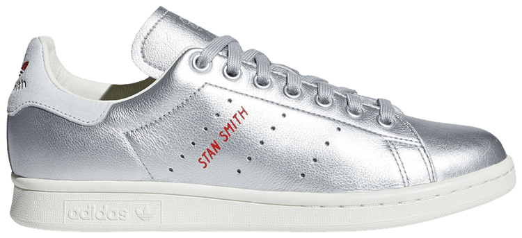 Adidas Wmns Stan Smith Silver Metallic Red