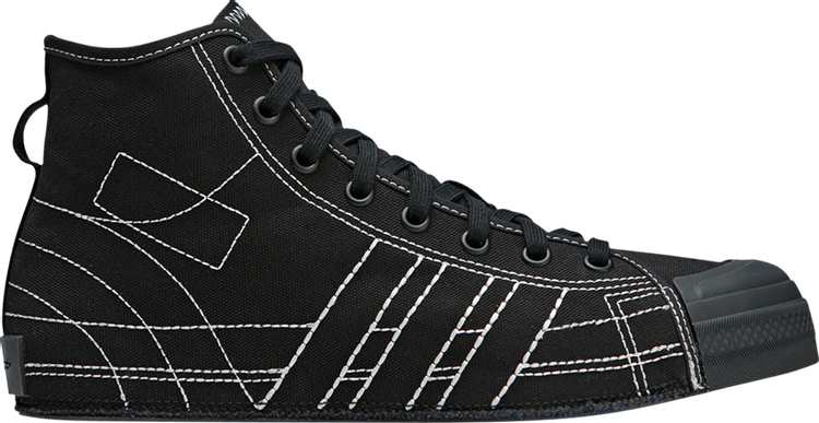 Y 3 Nizza High Black Contrast Stitch