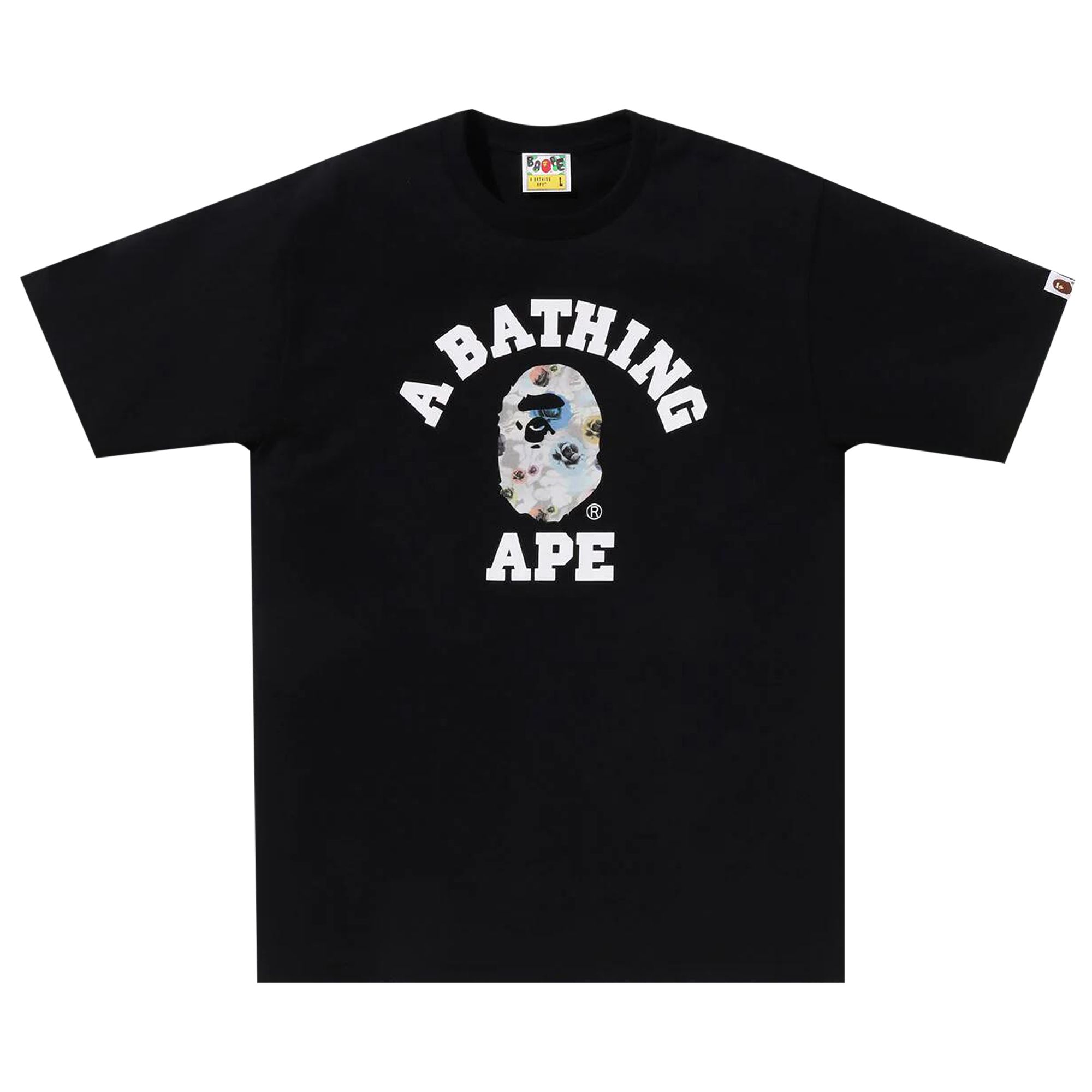 BAPE Floral Camo College Tee 'Black' | Men's Size XL