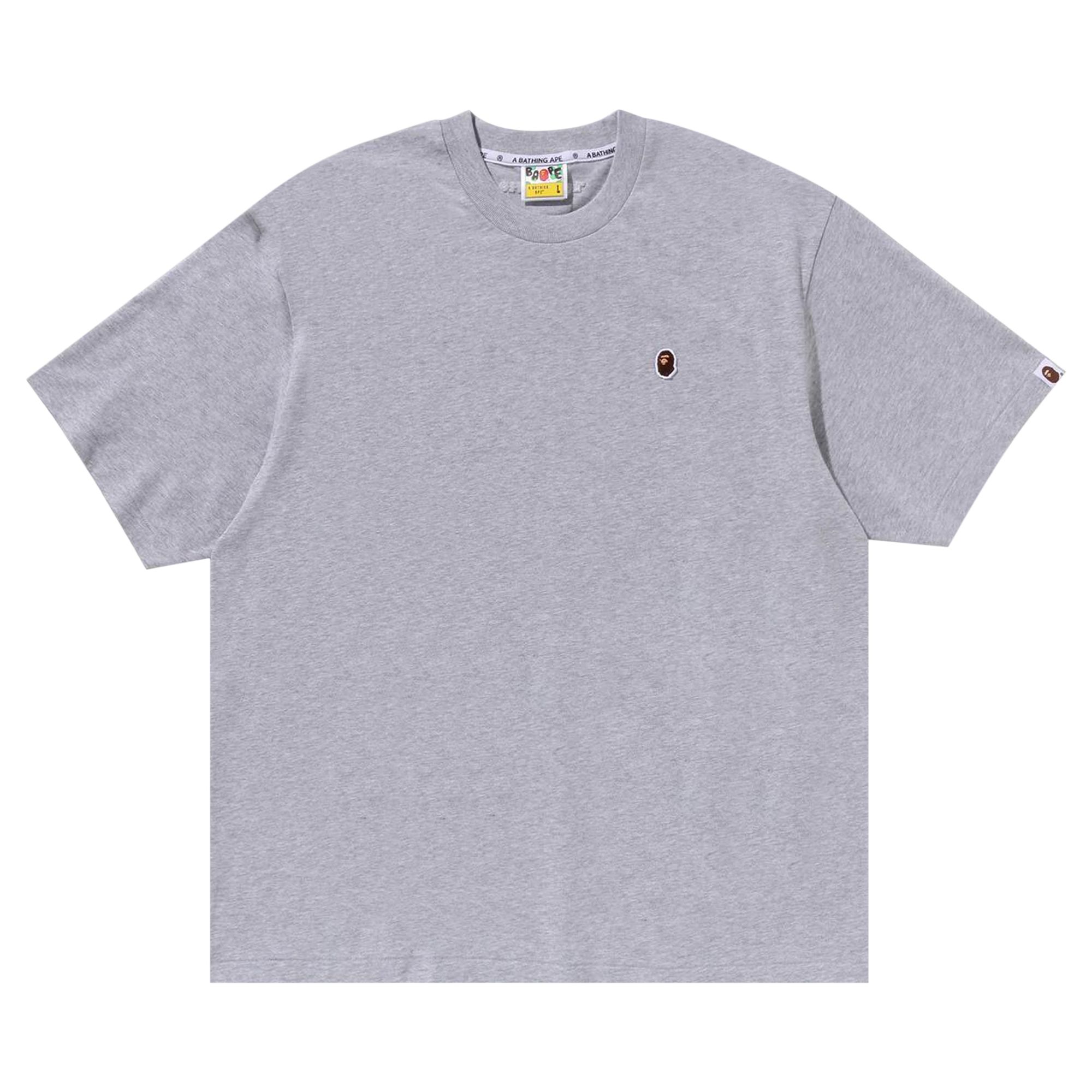 Pre-owned Bape One Point Relaxed Fit Tee 'grey'