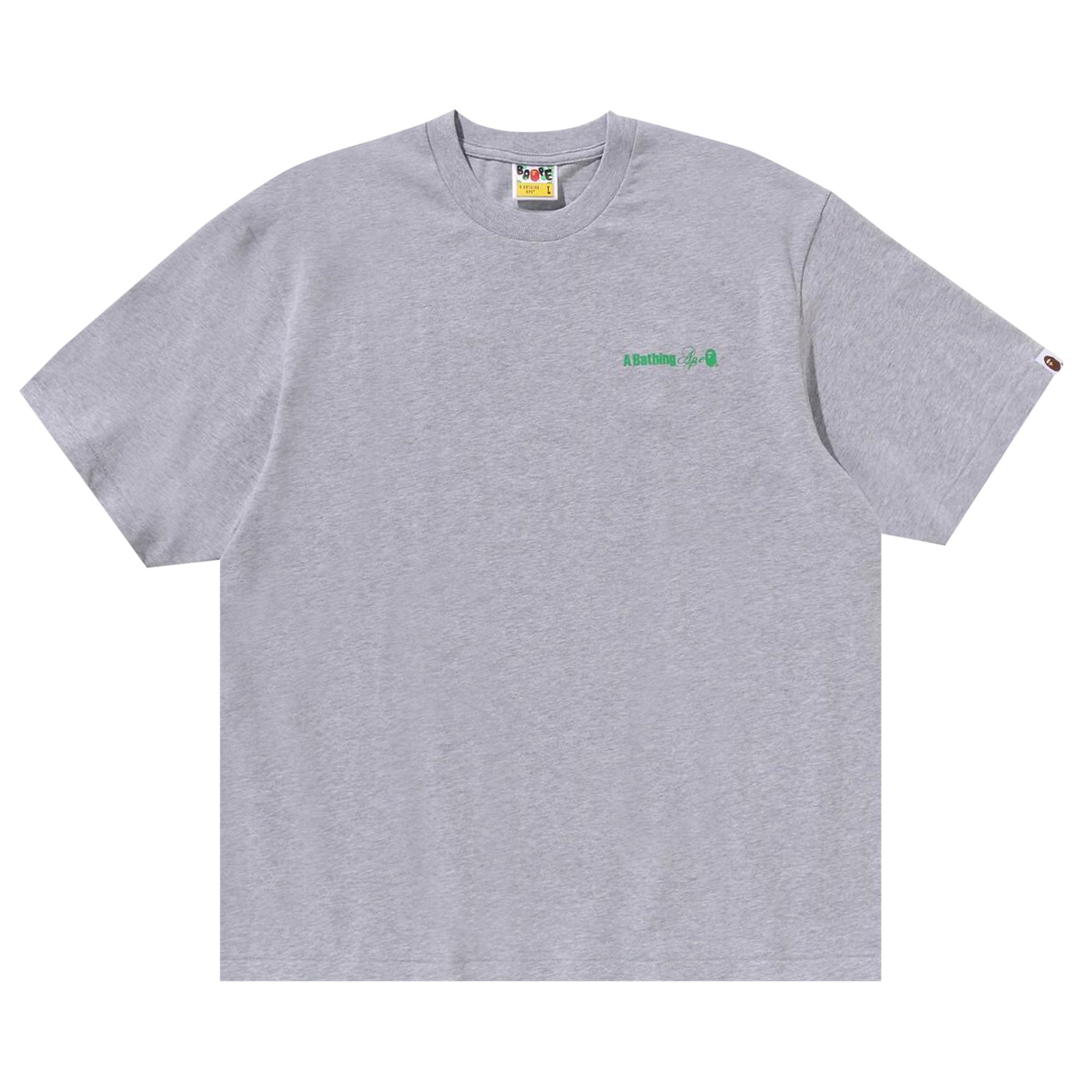 BAPE Water Print Logo Relaxed Fit Tee 'Grey' | Men's Size M