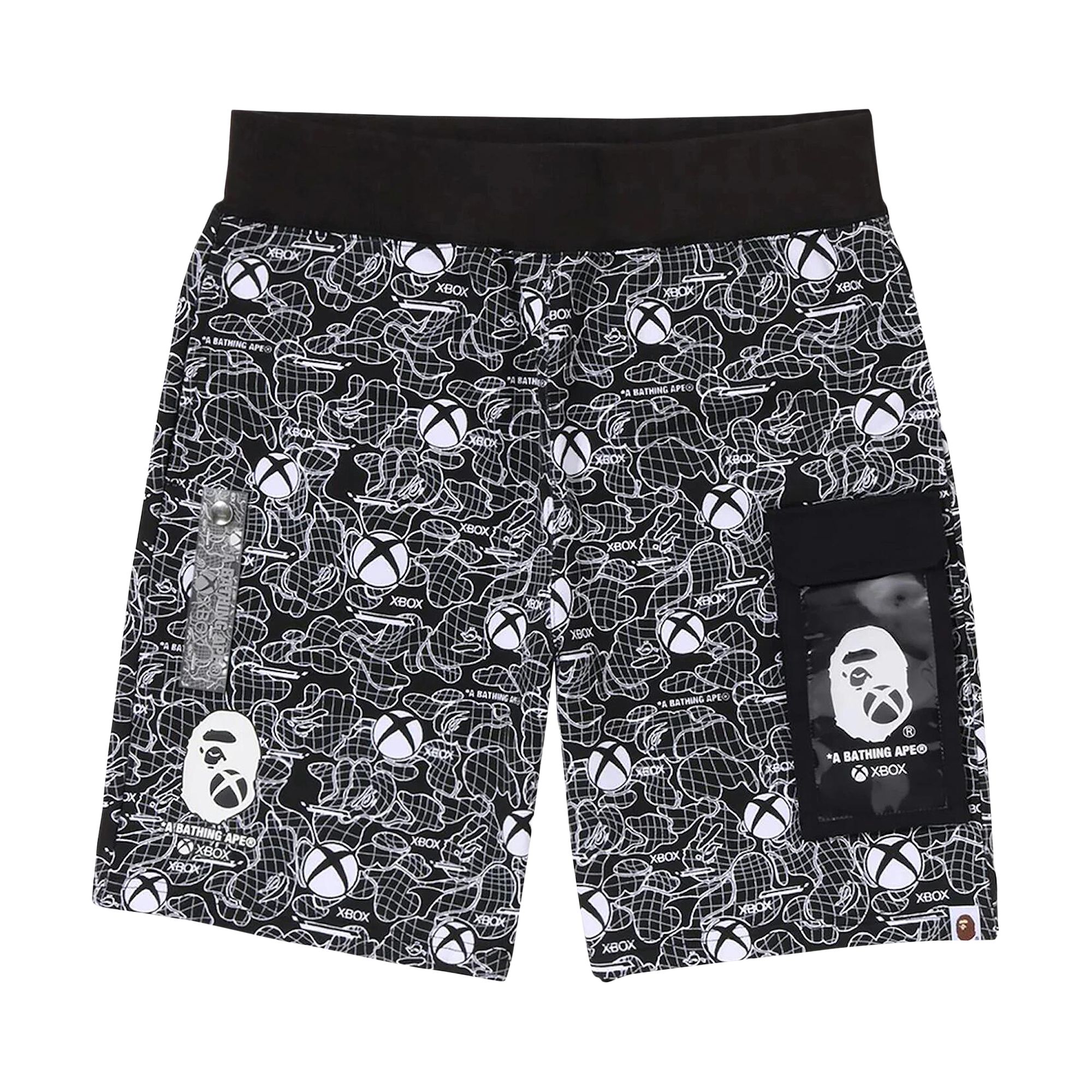 BAPE x Xbox Camo Sweat Shorts 'Black' | Men's Size L